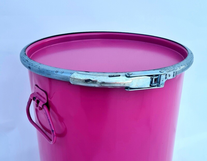 Peltitynnyri / tuhka-astia 25l, avattavalla kannella PINKKI