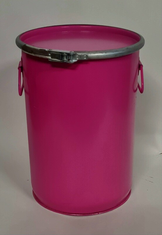 Peltitynnyri / tuhka-astia 25l, avattavalla kannella PINKKI