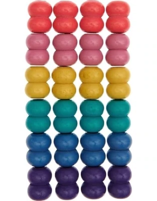 Rico Macrame Beads (24) Rainbow