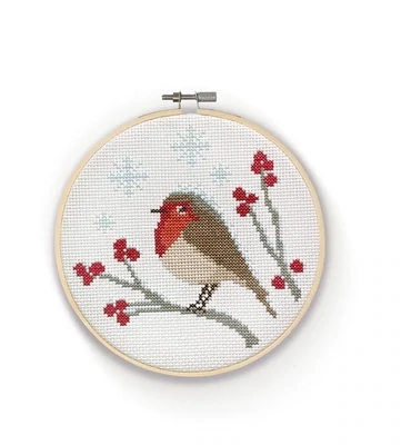 Crafty Kit Cross Stitch Snowy Robin