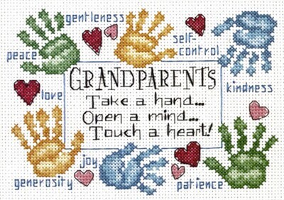 Dimensions Cross Stitch Kit #65011 Grandparents Touch a Heart