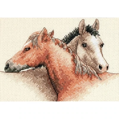 Dimensions Cross Stitch Kit #65030 Horse Pals