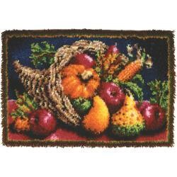 Wonderart Latch hook Kit #426405 Country Harvest 20"x30"