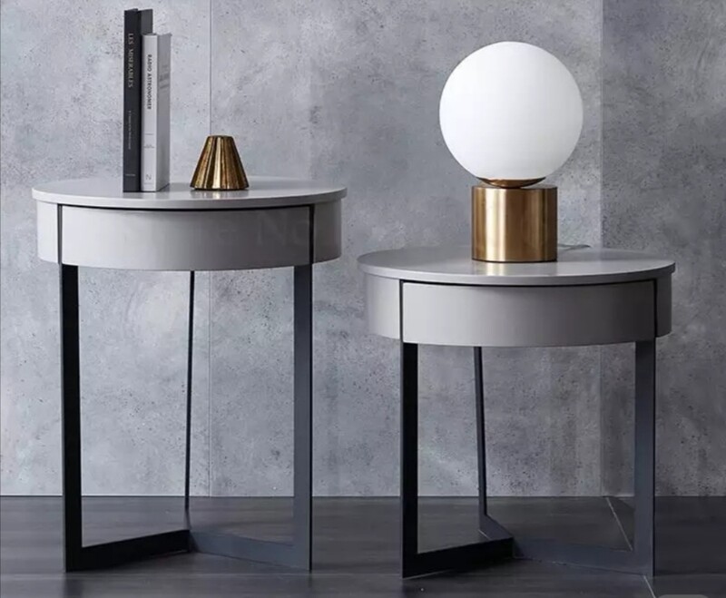 Demi-lune side tables