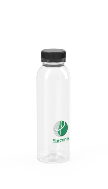 PET & rPET Round-Ribs Cold Press Juice Bottle, 12 Ounce, Neck Finish 38mm