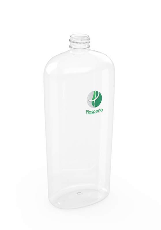 PET & rPET Oval, 1000ml, Neck Finish 28mm