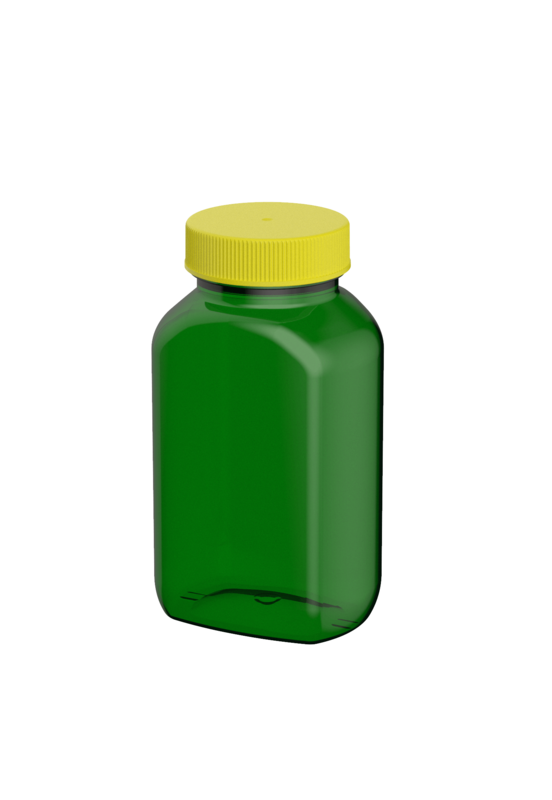 PET & rPET Oblong Pharmaceutical, 160cc, Neck Finish 38mm