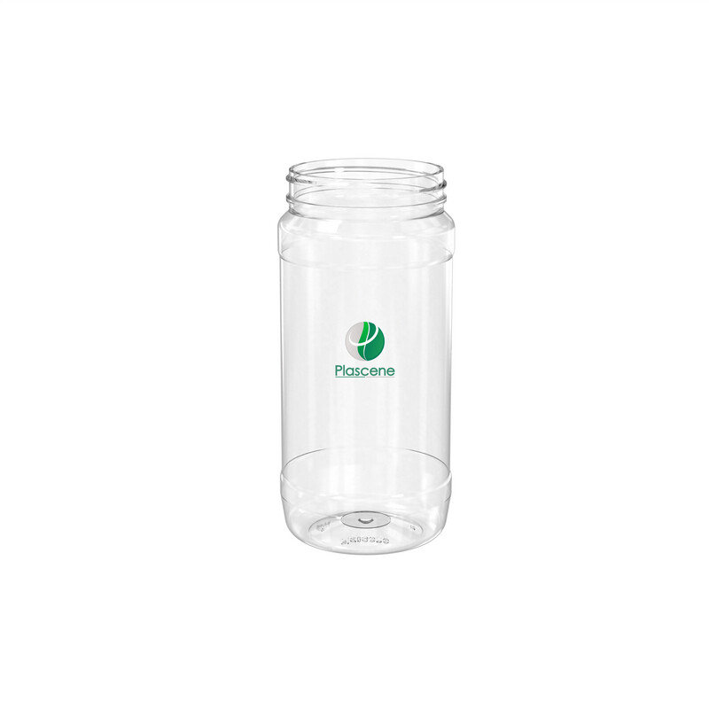 PET & rPET Round Label Jar, 16 Ounce, Neck Finish 63mm