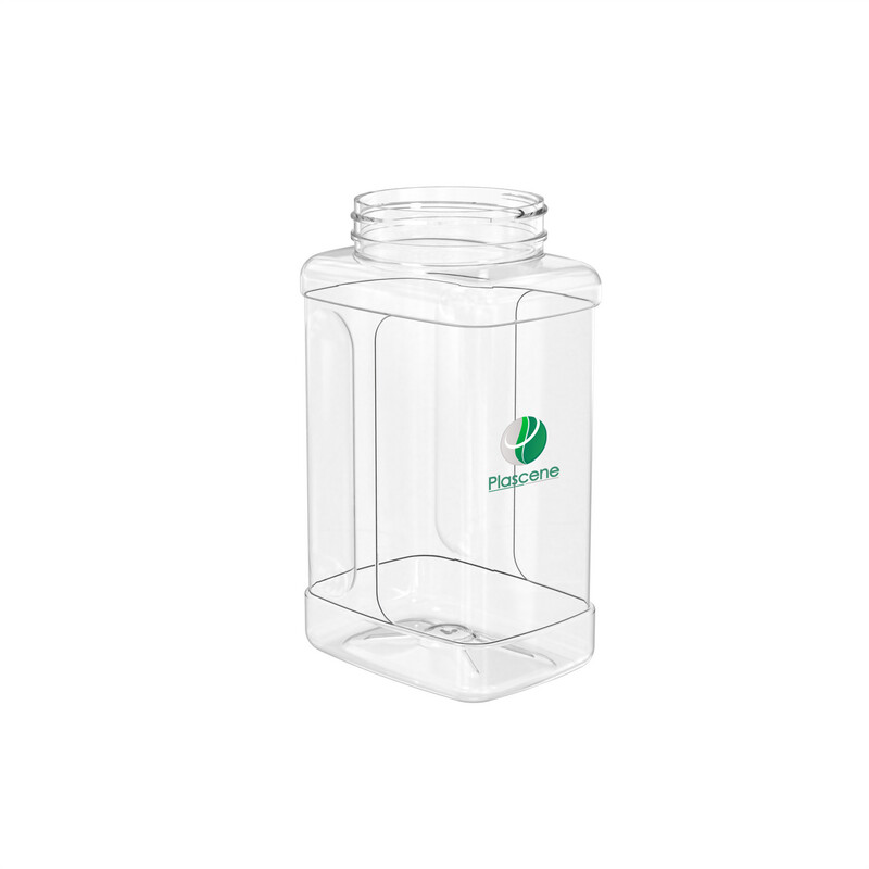 PET & rPET Oblong Grip Jar, 22 Ounce, Neck Finish 63mm
