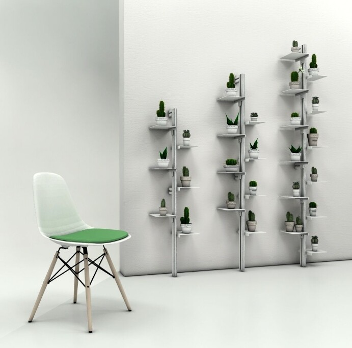 Mr Green libreria a muro porta piante