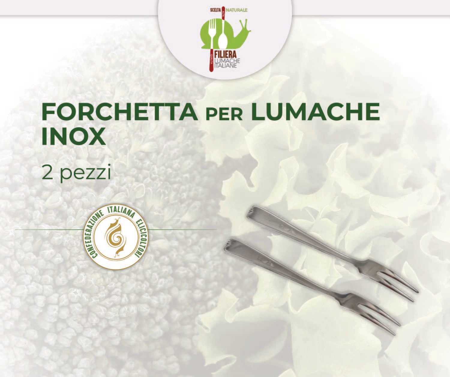 FORCHETTA PER LUMACHE INOX - confezione 2 pezzi