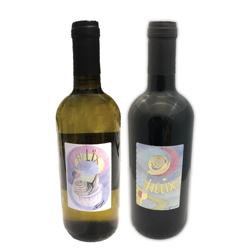 CONFEZIONE VINI HELIX - falanghina bianco &amp; pallagrello rosso - etichette da collezione - 750ml | annata 2018/2019