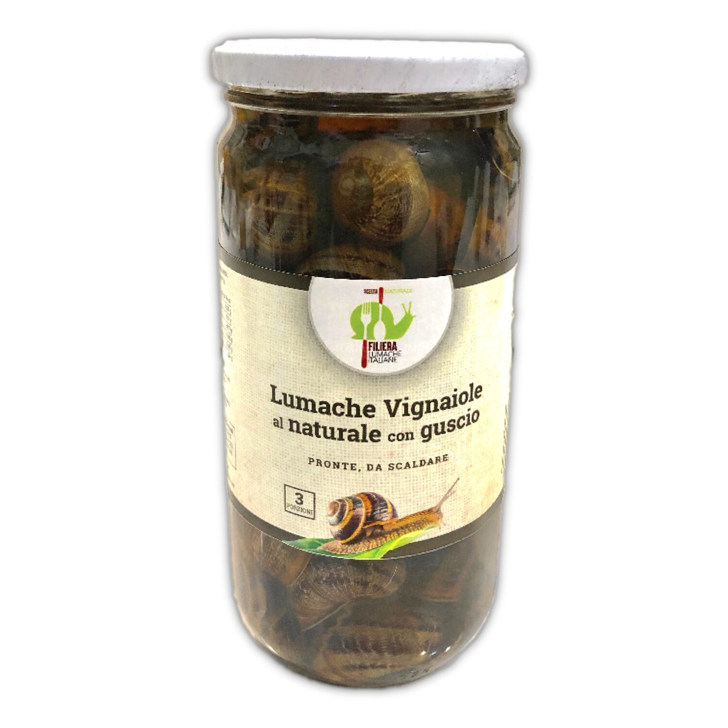 LUMACHE VIGNAIOLE AL NATURALE CON GUSCIO - 660 grammi - 3 porzioni