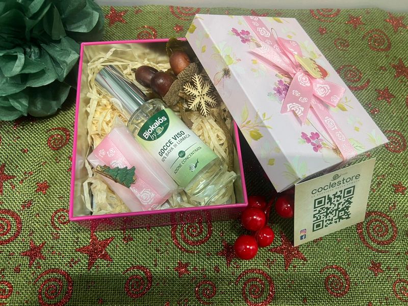 ASTUCCIO LATTA REGALO con GOCCE VISO e SAPONE 20gr