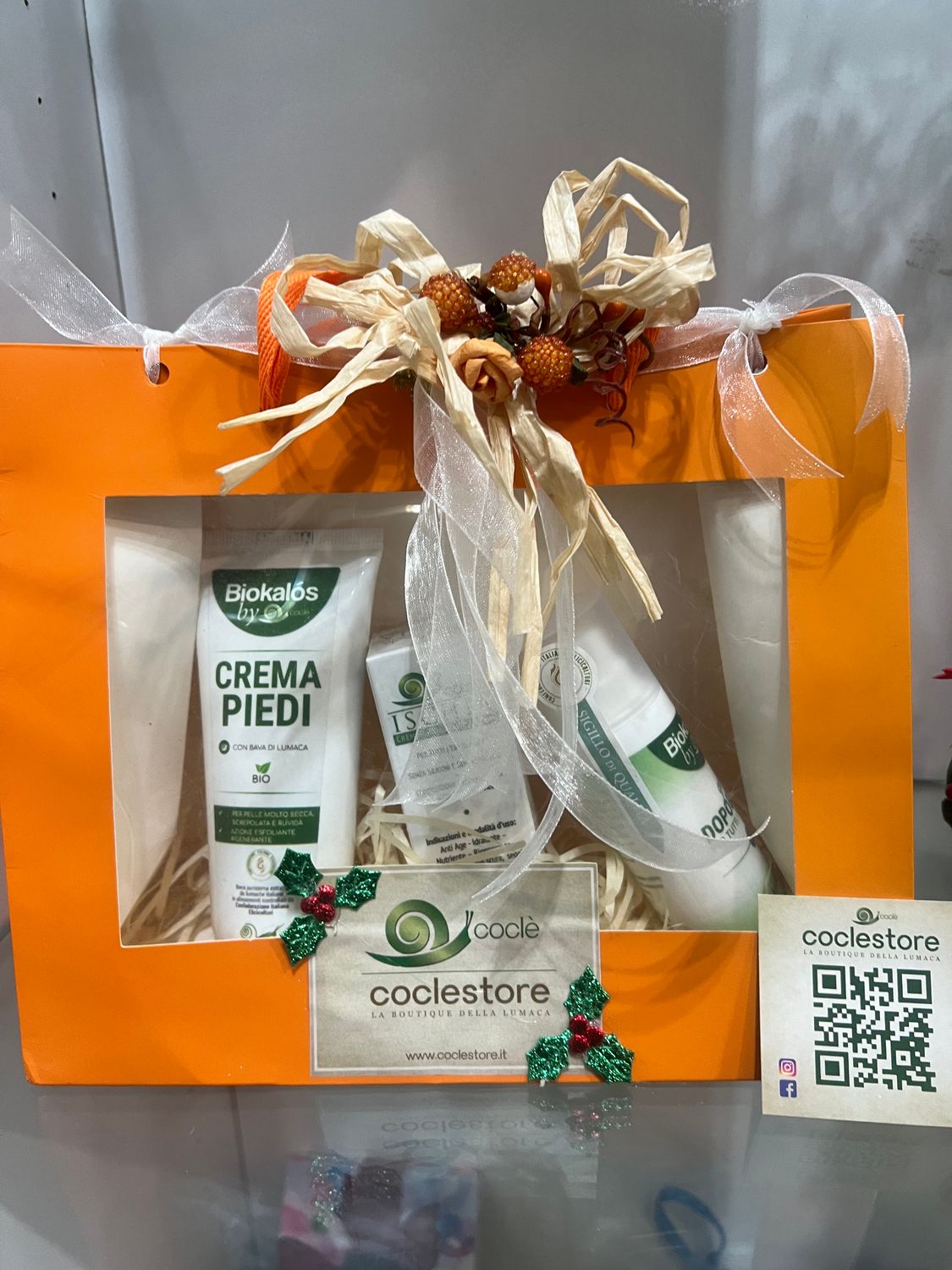 BORSA REGALO con CREMA PIEDI, CREMA VISO ISCHIA 20ML e GEL DOPOBARBA