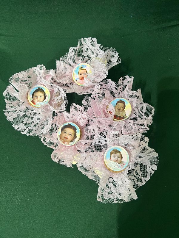 Attacchini con gessetti profumati in ALABASTINO decorati a mano e personalizzati
