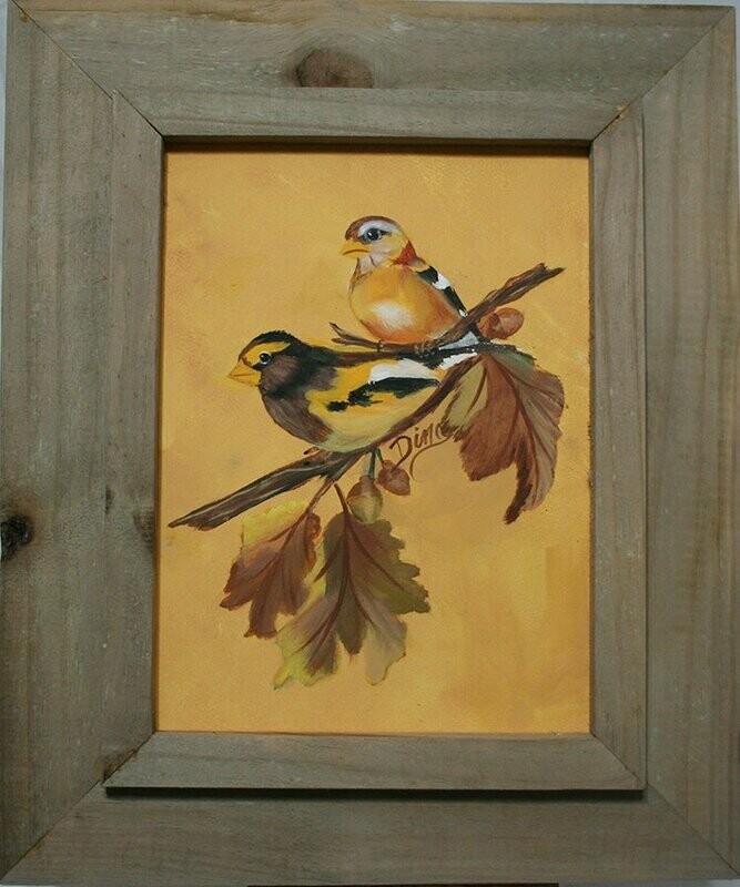 Painting - Brown & Yellow Birds