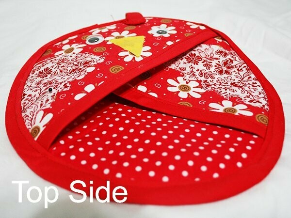Pot Holder - Bird - Red
