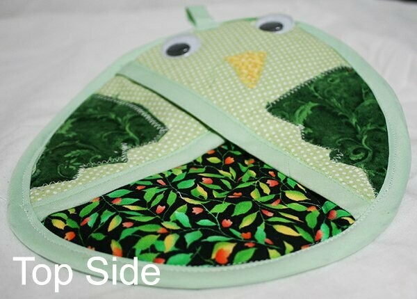Pot Holder - Bird - Green
