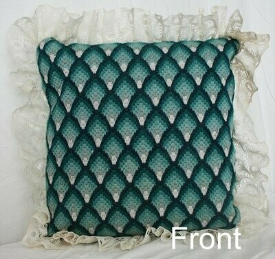 Pillow - Green Barcelo Design - Lace
