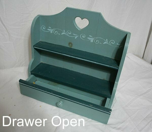 Wall Shelf - Light Green - Drawer