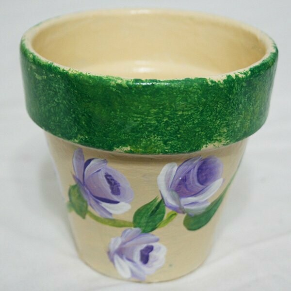 Flower Pot - Purple Roses