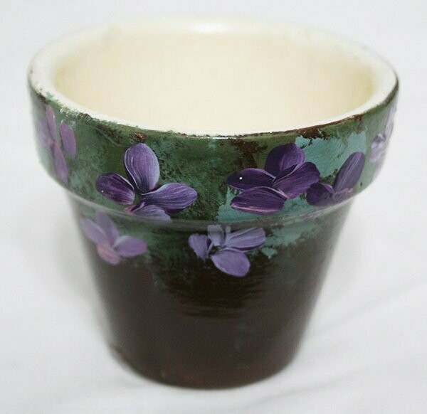 Flower Pot - Purple Flowers