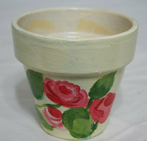 Flower Pot - Red Roses