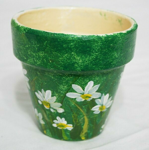 Flower Pot - White Daisies