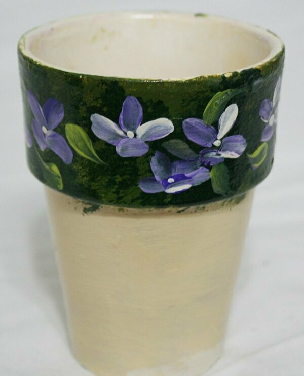 Flower Pot - Purple Flowers