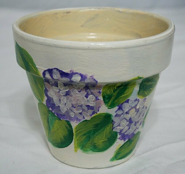Flower Pot - Purple Hydrangias