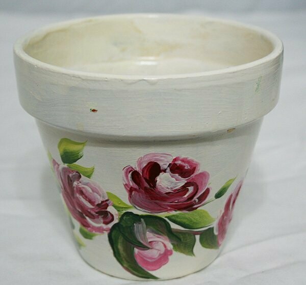 Flower Pot - Red Roses