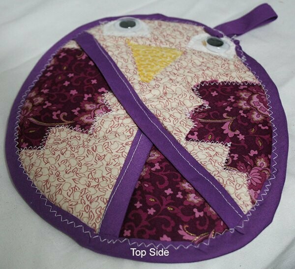 Pot Holder - Bird - Purple