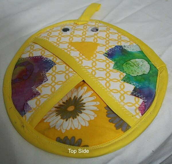 Pot Holder - Bird - Yellow