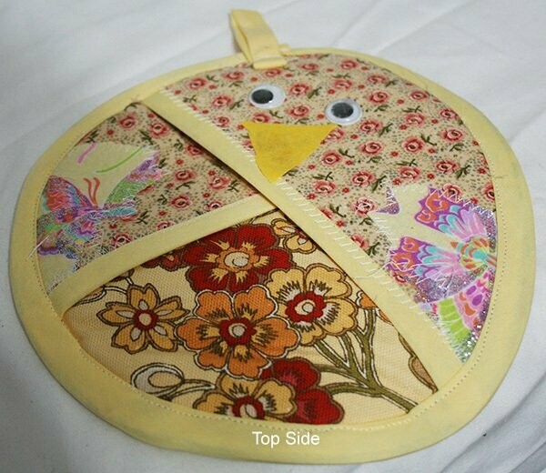 Pot Holder - Bird - Yellow