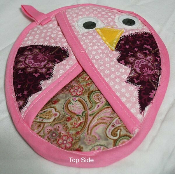 Pot Holder - Bird - Pink