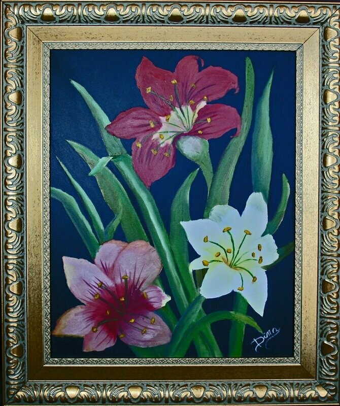 Painting - Backyard Lillies