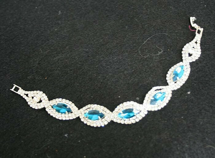Bracelet - Zirconium - Sapphire - Silver