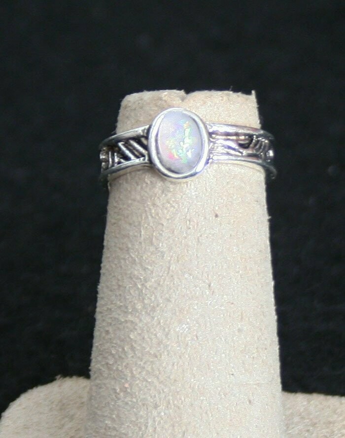 Ring -Silver - Opal - 4