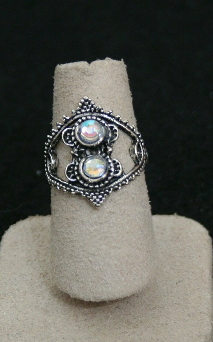 Ring - Silver - Double Opal - 7