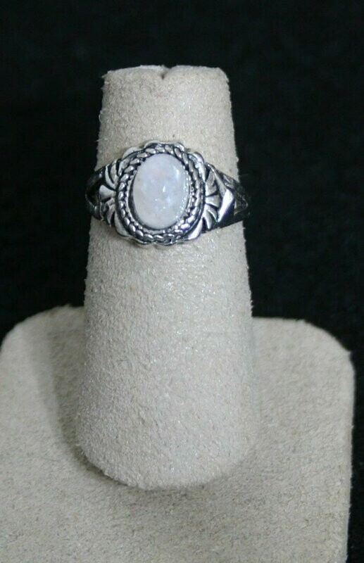 Ring- Woman's- Sterling Silver - Rose Quartz - Size 5 1/2