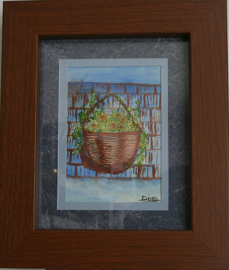Painting - Daisies In Basket