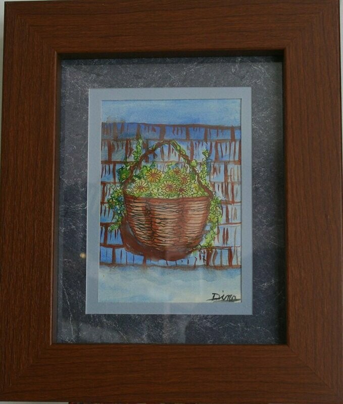 Painting - Daisies In Basket