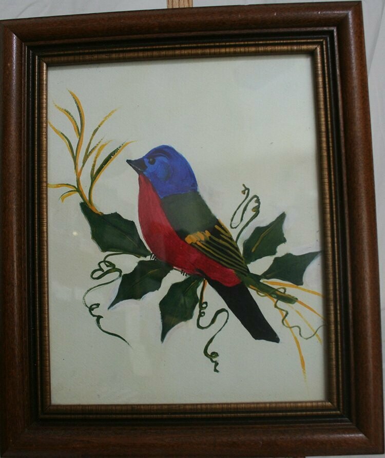 Painting - Bird On Branch