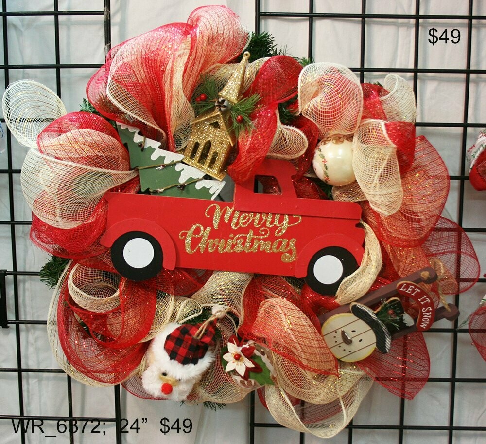 Christmas Wreath - Red - 24"
