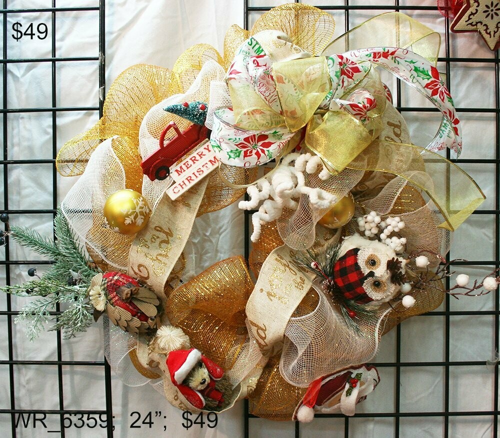 Christmas Wreath - Gold - 24"