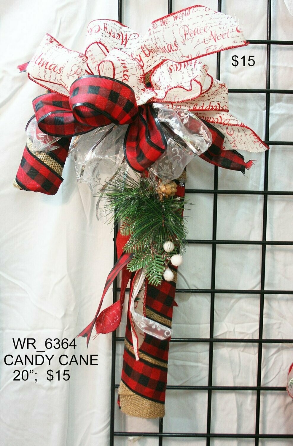 Christmas Wreath - Candy Cane - 20"