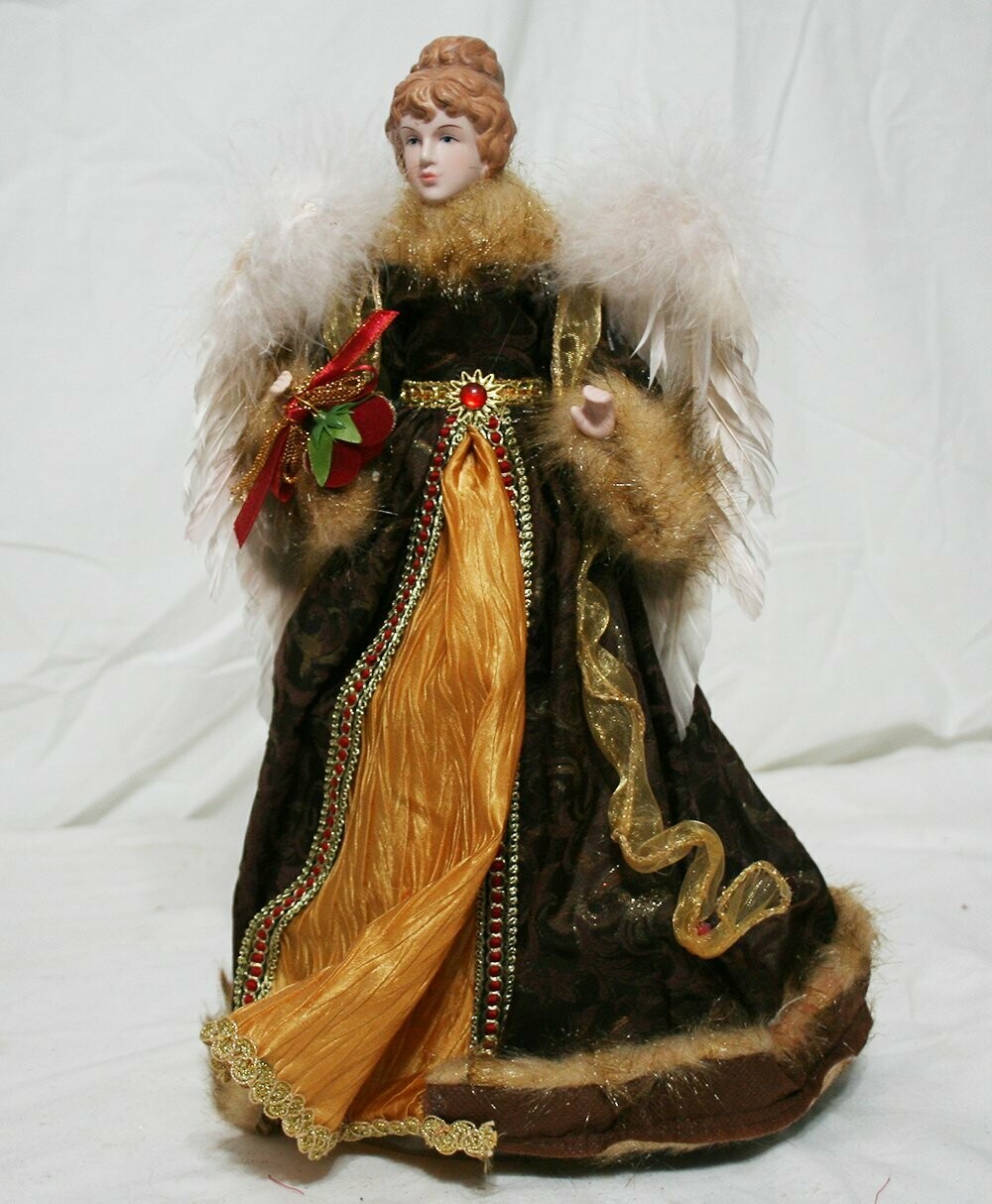 Christmas Angel - Brown & Gold