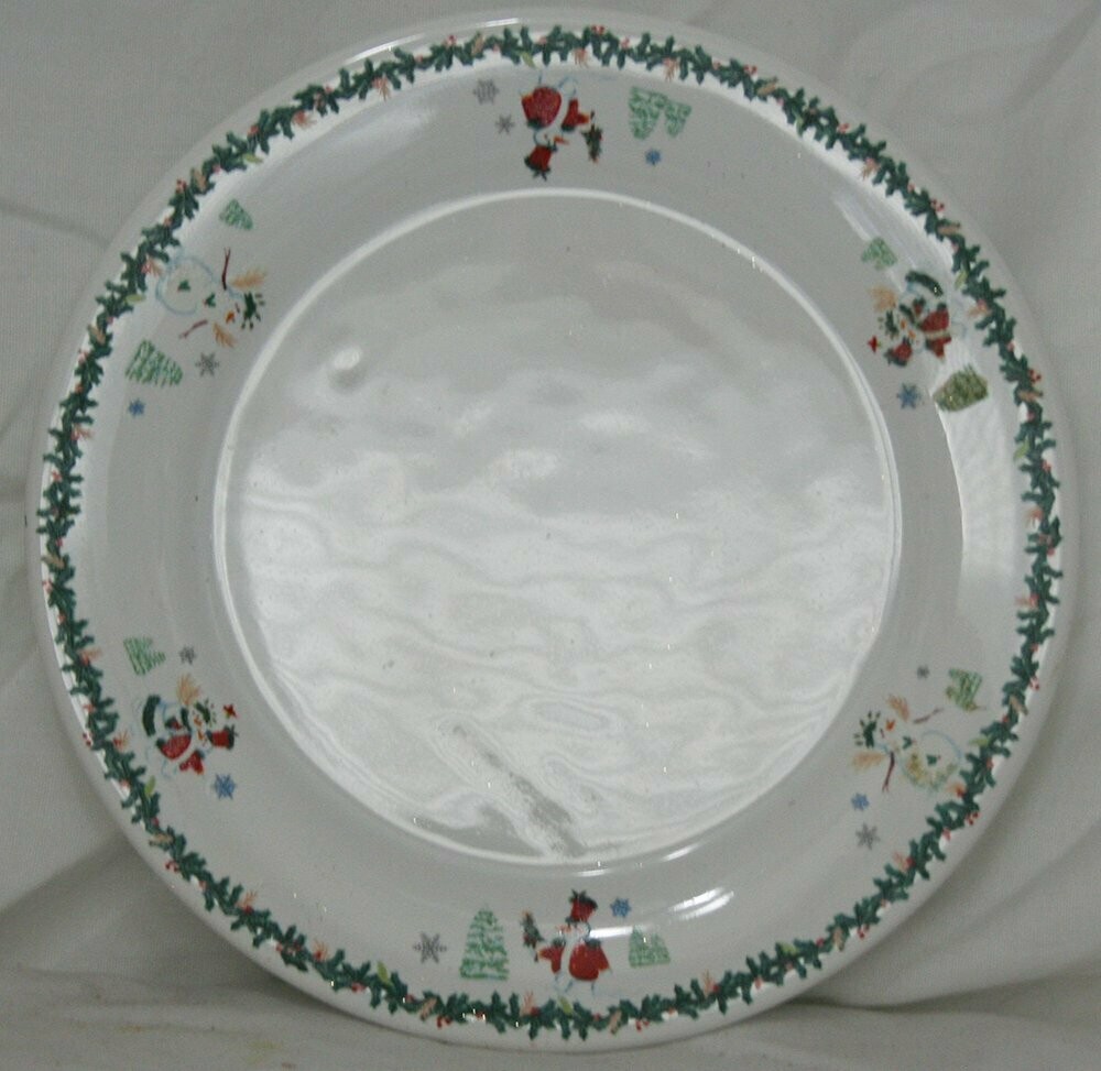 Christmas Plate - Snowmen - 8"