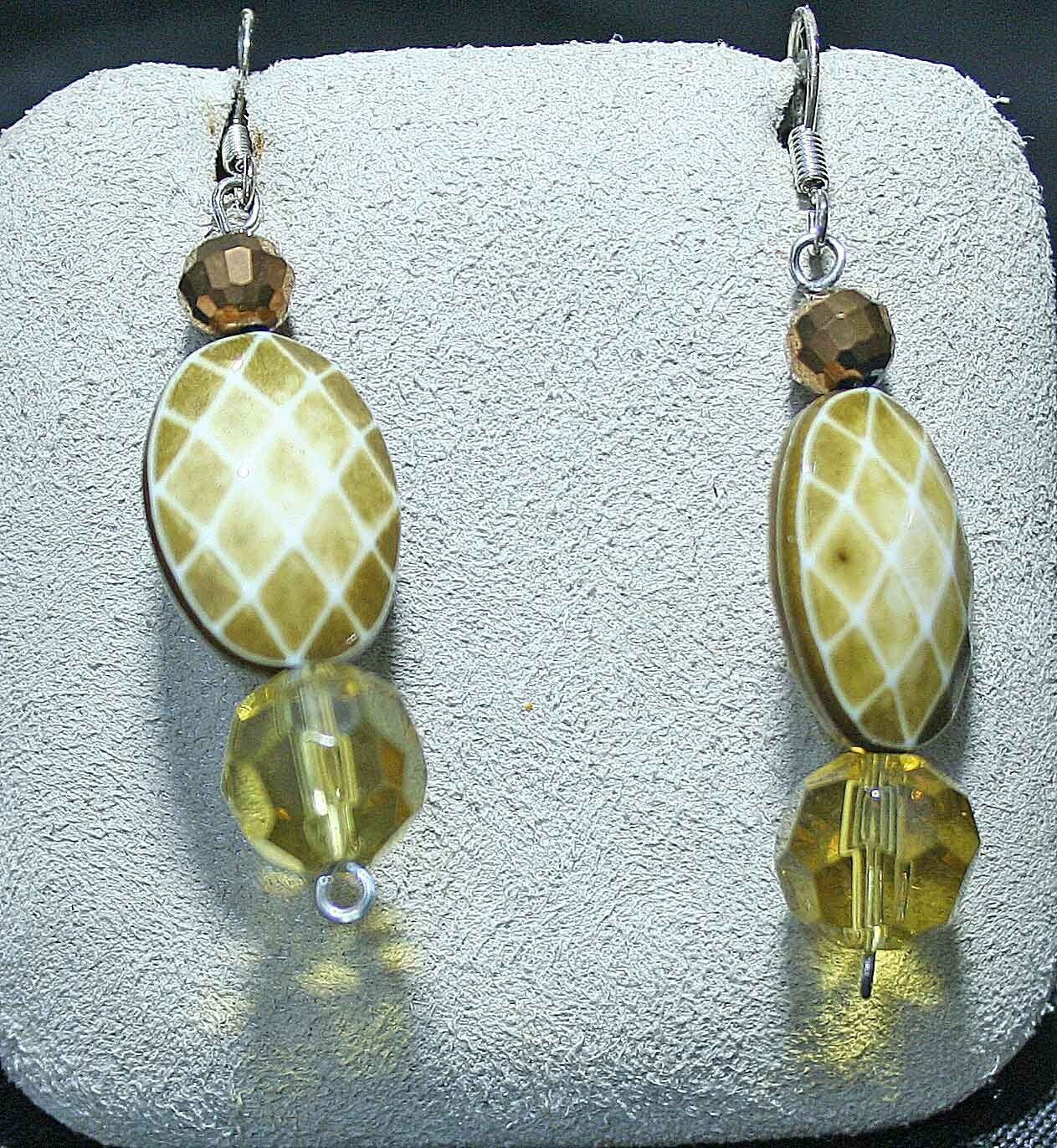 Earring-Citrine/Howlite